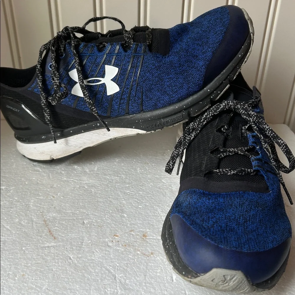 Under Armour Women Charged Bandit2 LaceUp Running Athletic Sneakers size 9 blue